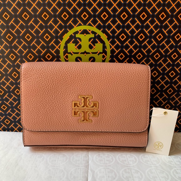 Tory Burch Handbags - Tory Burch Britten Combo Crossbody Bag Pink Moon